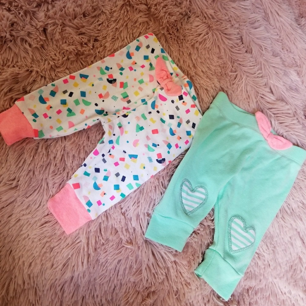 2 baby girl leggings